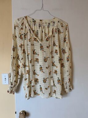 JANE AND DELANCEY peasant top - size XL - Anthropologie - EUC
